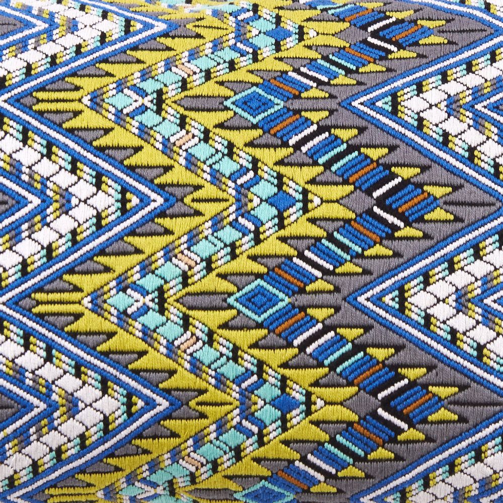 Comforters and pillows - BROCADO SERPIENTE CUSHION BLUE - NATA Y LIMÓN