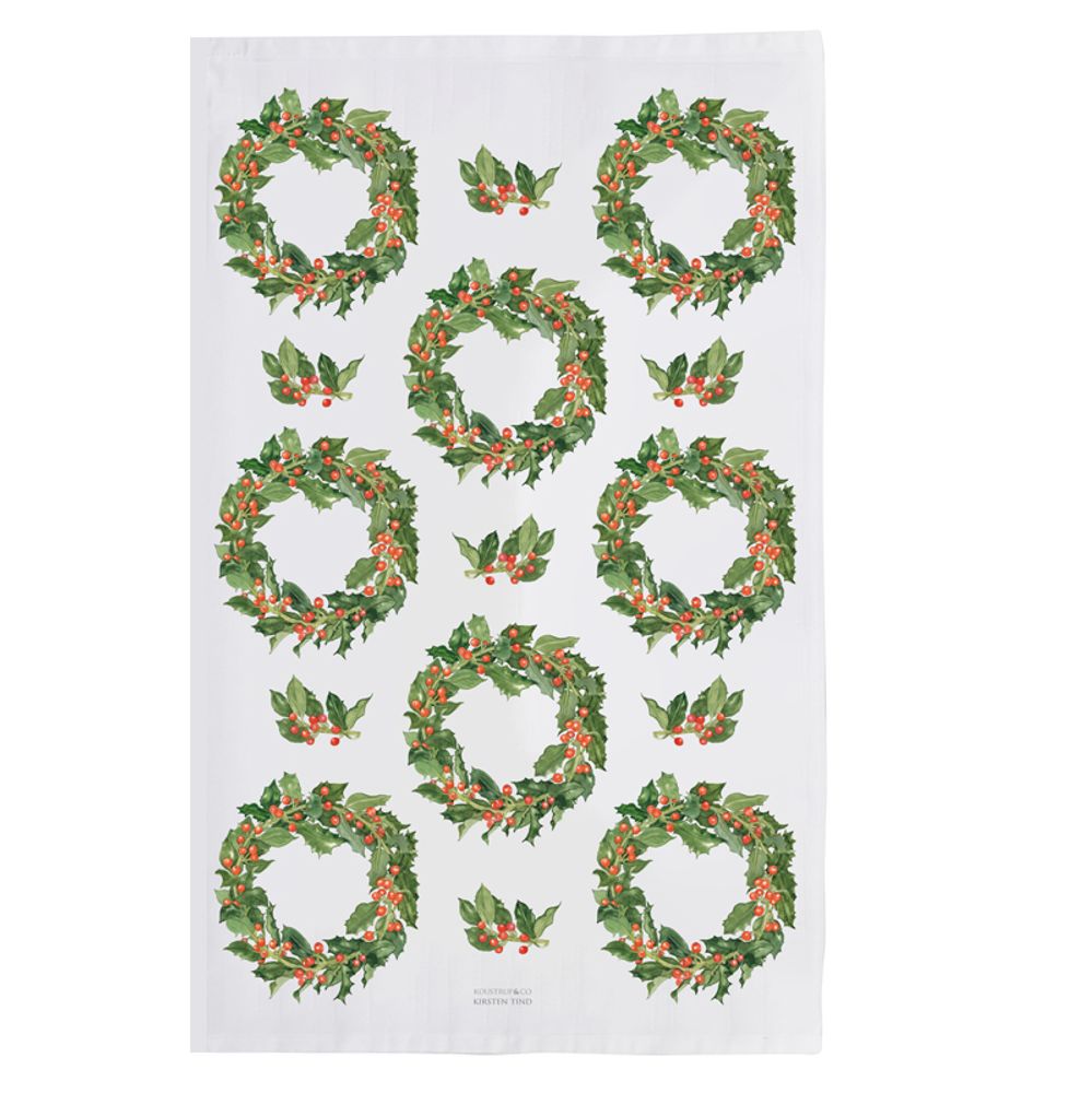 Tea towel - ORGANIC TEA TOWEL - HOLLY - KOUSTRUP & CO