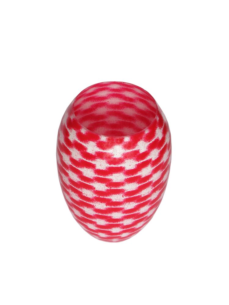 Decorative objects - Red Resonance Barrel Vase MED - SYNCHROPAINT