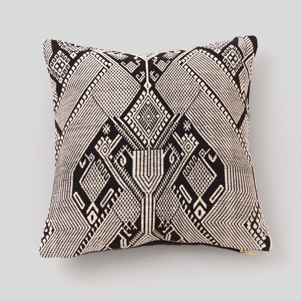 Couettes et oreillers  - COUSSIN BROCADO QUETZAL NOIR - NATA Y LIMÓN