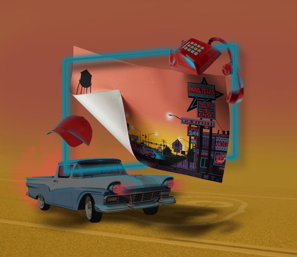 Affiches - AFFICHE PARIS, TEXAS - SUNRISE - PLAKAT - DESIGNING MOVIE POSTERS -