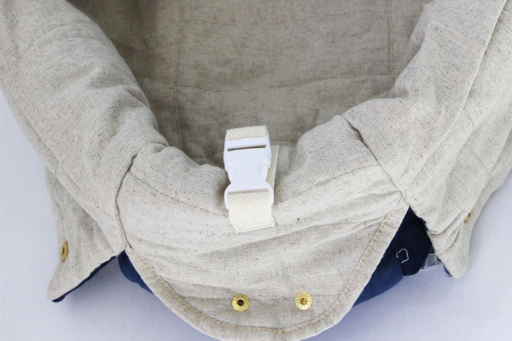 Vêtements de nuit - CABAS À LANGER EN VELOURS BLEU - PETIT ALO