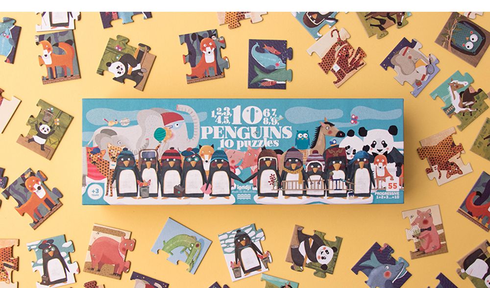 Jeux enfants - 10 PENGUINS PUZZLE - LONDJI