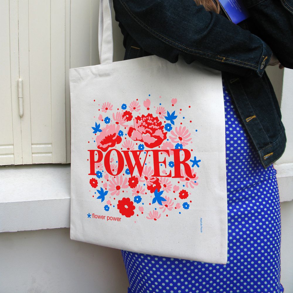 Bags and totes - TOTE BAG - SWEET WORDS - PIED DE POULE