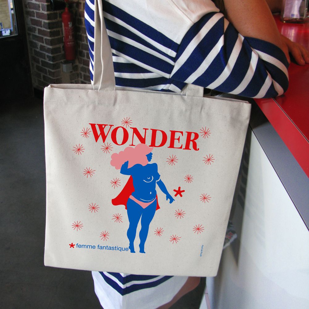 Bags and totes - TOTE BAG - SWEET WORDS - PIED DE POULE