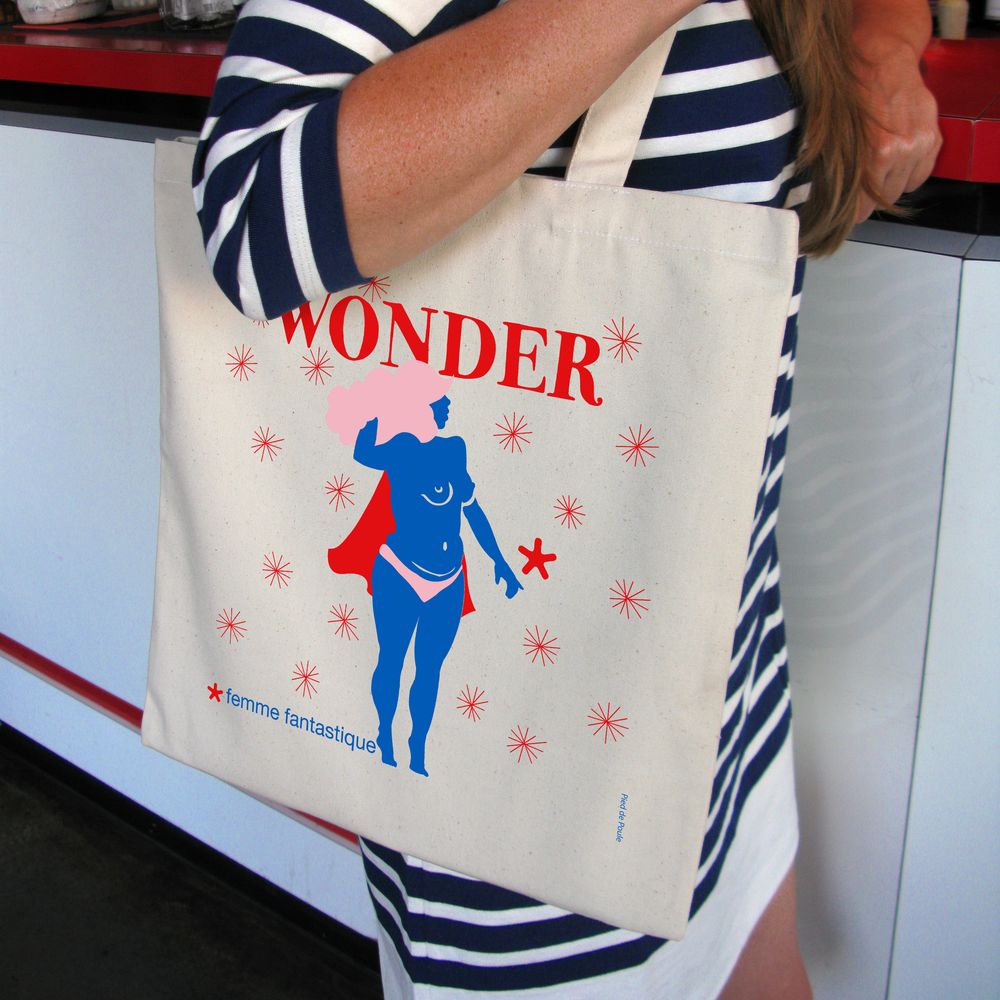 Bags and totes - TOTE BAG - SWEET WORDS - PIED DE POULE