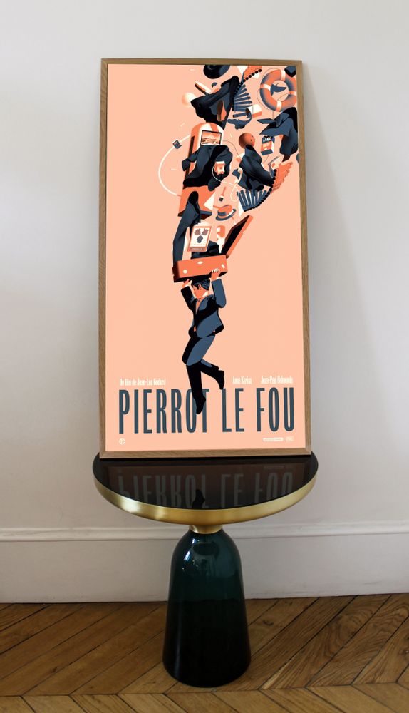 Affiches - AFFICHE PIERROT LE FOU - VARIANT - PLAKAT - DESIGNING MOVIE POSTERS -