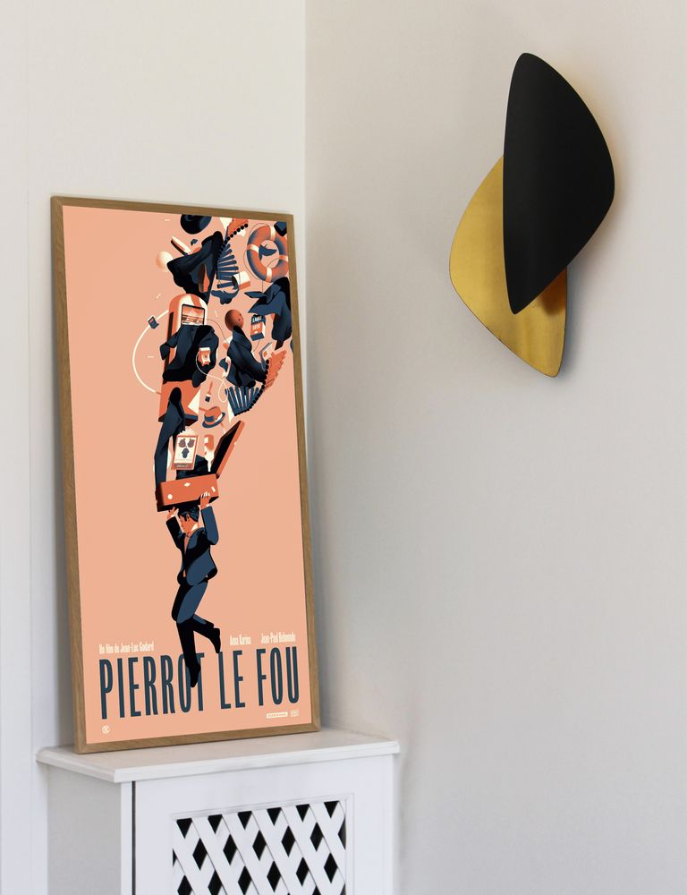 Affiches - AFFICHE PIERROT LE FOU - VARIANT - PLAKAT - DESIGNING MOVIE POSTERS -