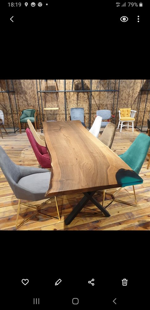 Dining Tables - Corner lake live edge table - DESIGNTRADE