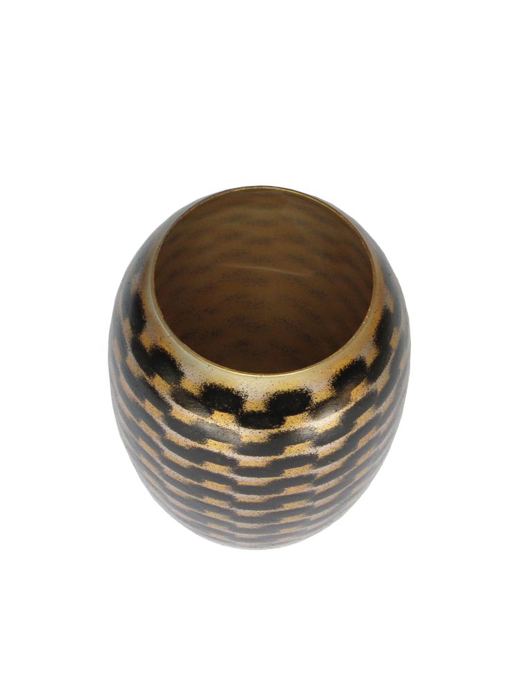 Vases - Gold Shadow River Barrel Vase Medium - SYNCHROPAINT