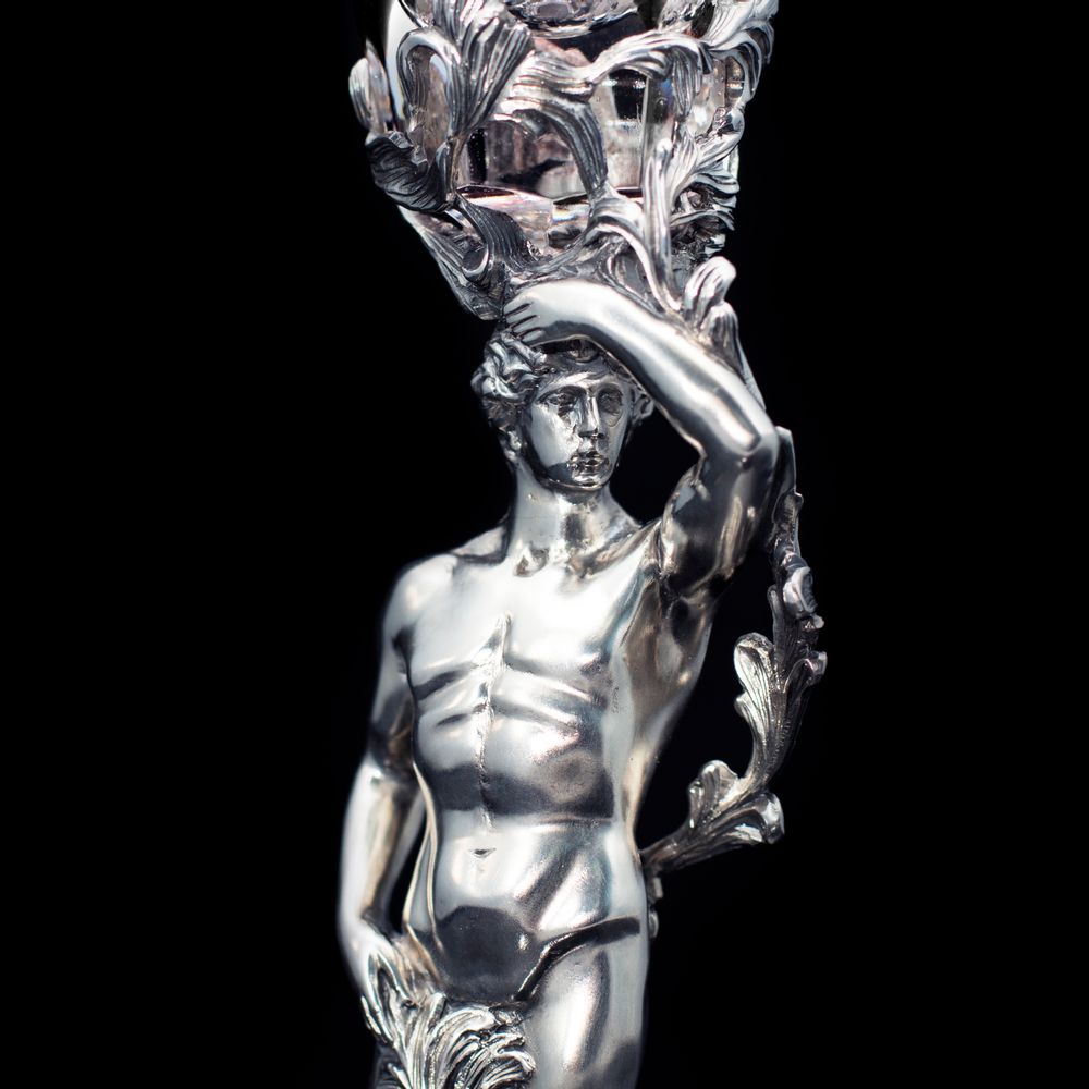 Sculptures, statuettes and miniatures - Adam and Eve Crystal Champagne and Wine Glasses - ORMAS GROUP