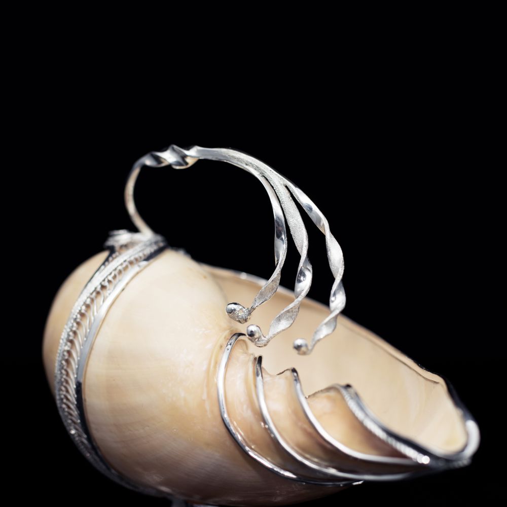 Goldsmithing - Beaujolais Silver Seashell Gravy Boat - ORMAS GROUP
