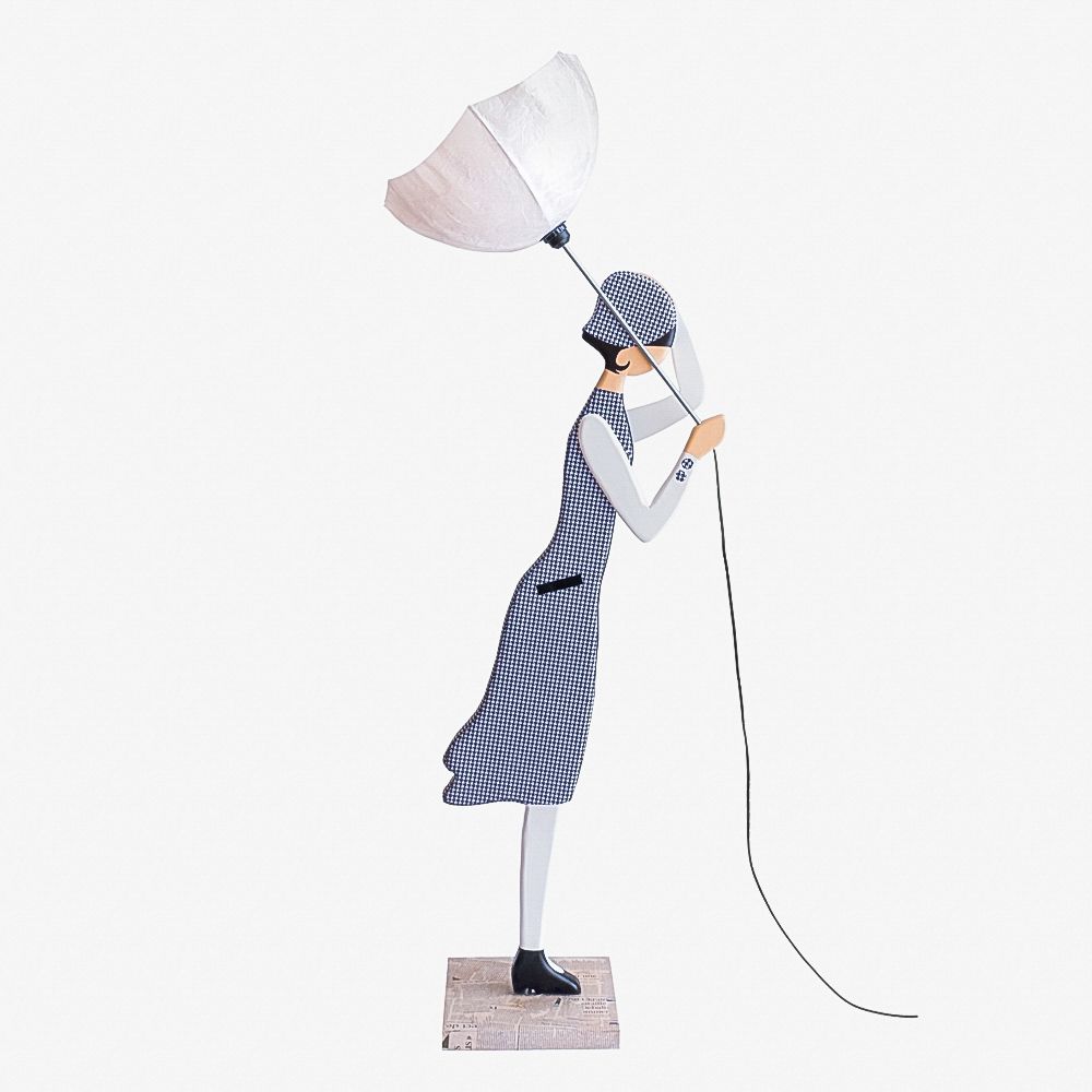Sculptures, statuettes et miniatures - PIED DU COQ | Lampadaire fille - SKITSO