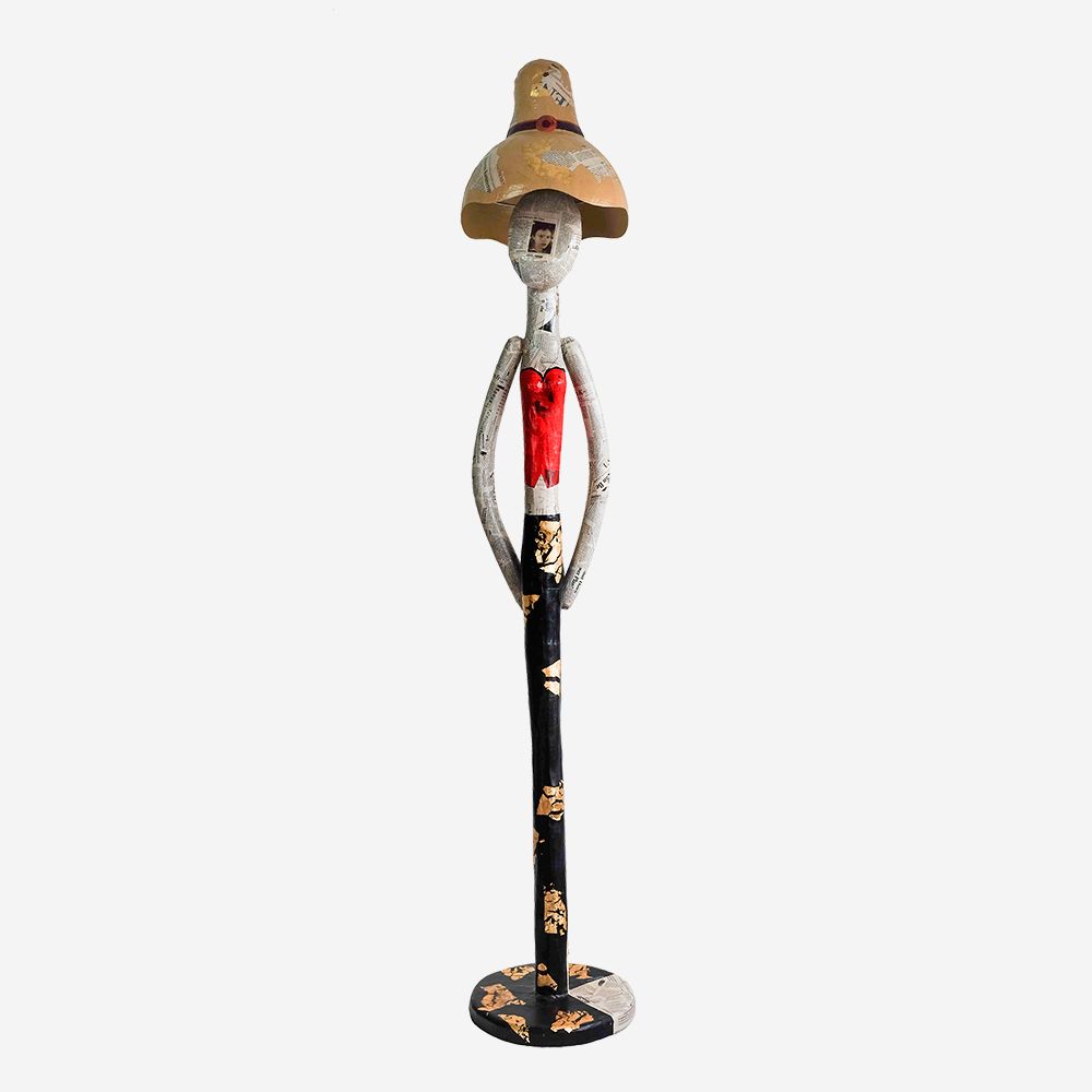 Sculptures, statuettes and miniatures - CAMILA | Papier-Mâché floor lamp - SKITSO
