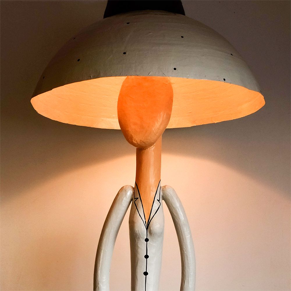 Sculptures, statuettes and miniatures - CRISTINA | Papier-Mâché floor lamp - SKITSO