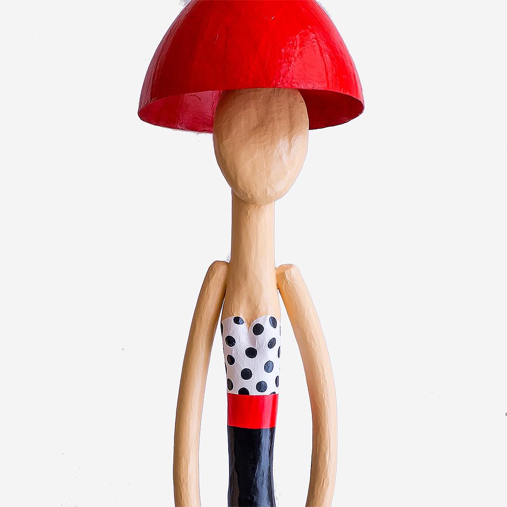 Sculptures, statuettes and miniatures - KIKI | Paper mache floor lamp - SKITSO