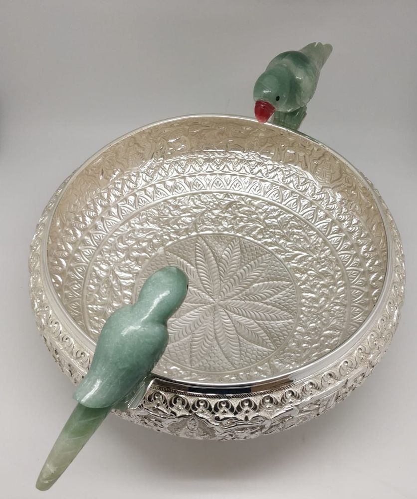 Goldsmithing - PARROT BOWL SILVERWARE - INDIA - BESPOKE HOME JEWELS BY MINJAL J