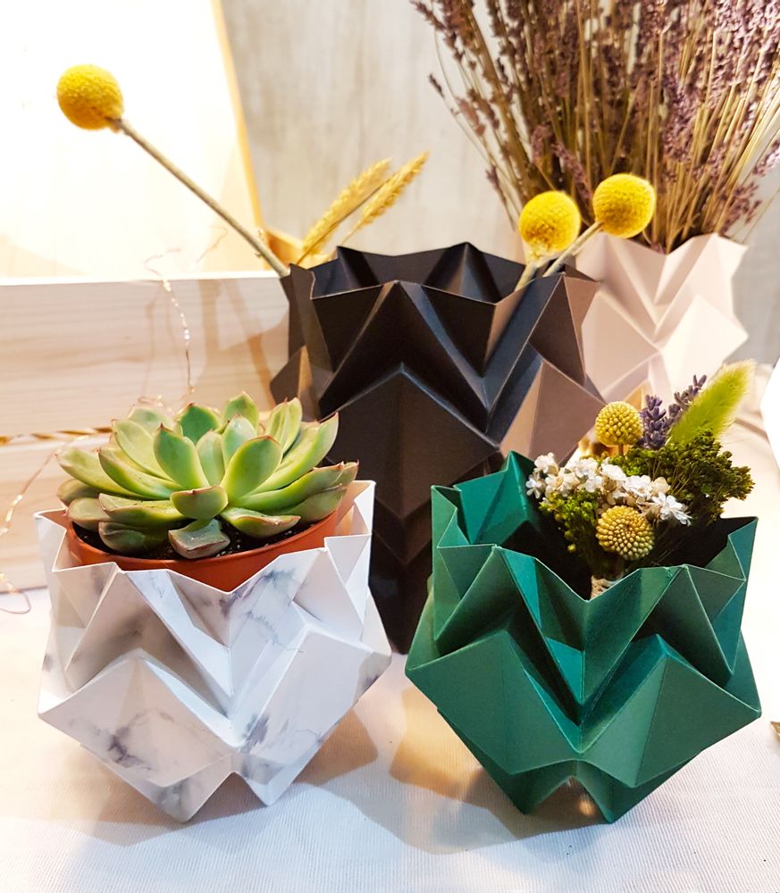 Decorative objects - Origami Tealights Holders - Pakc of 3 - TEDZUKURI ATELIER