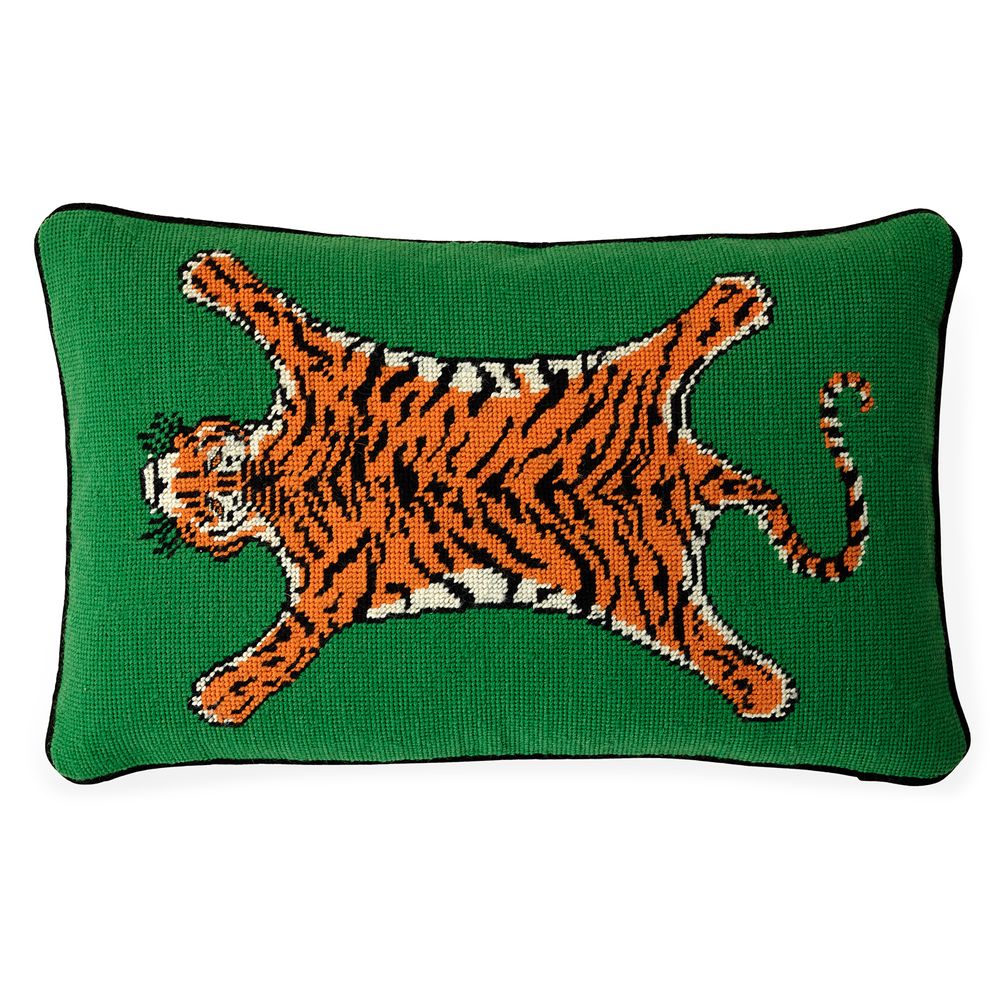 Cushions - Tiger small stitch cushion - JONATHAN ADLER