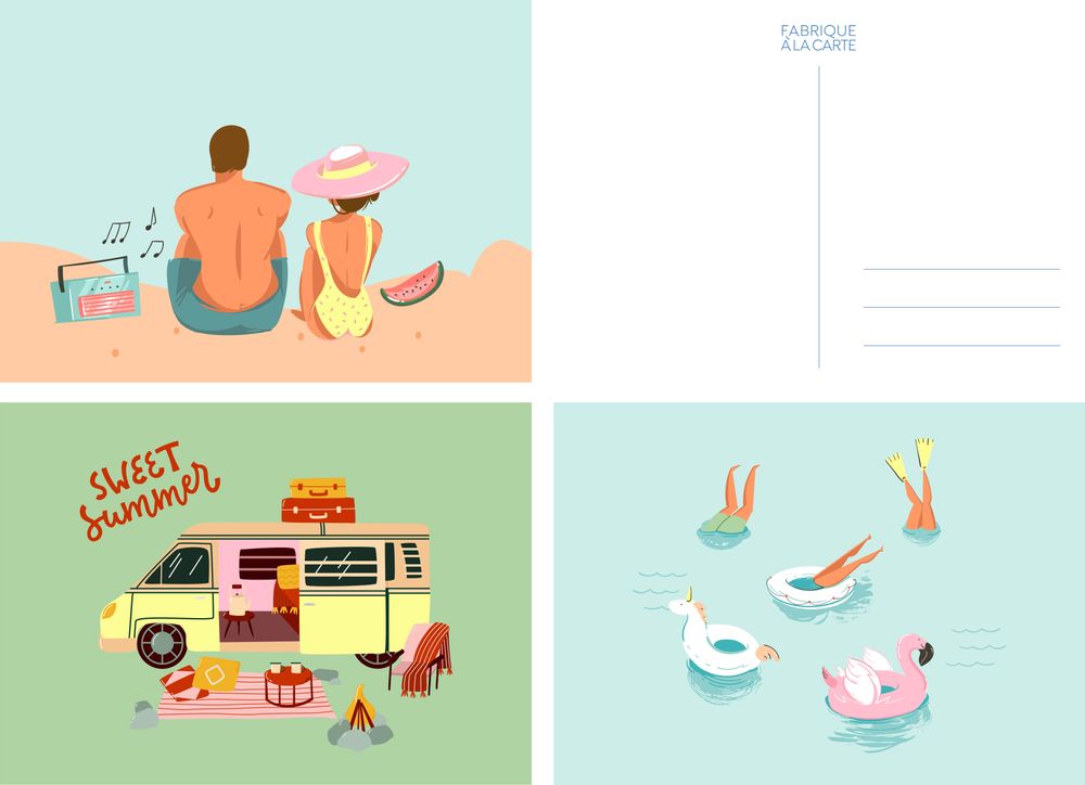 Stationery - Fabrique a la Carte Postcards A6 - A-JOURNAL