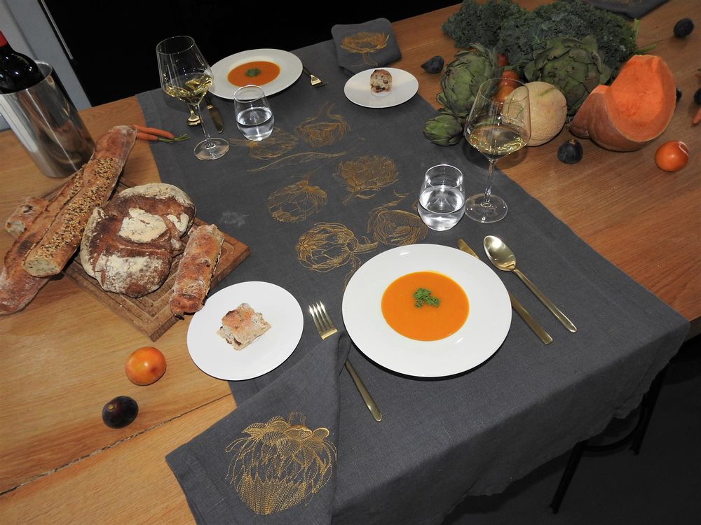 Linge de table textile - Chemin de table ARTICHAUT mod.2 - ARTIPARIS