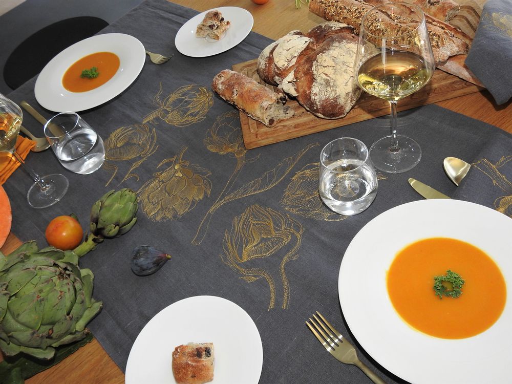 Linge de table textile - Chemin de table ARTICHAUT mod.2 - ARTIPARIS