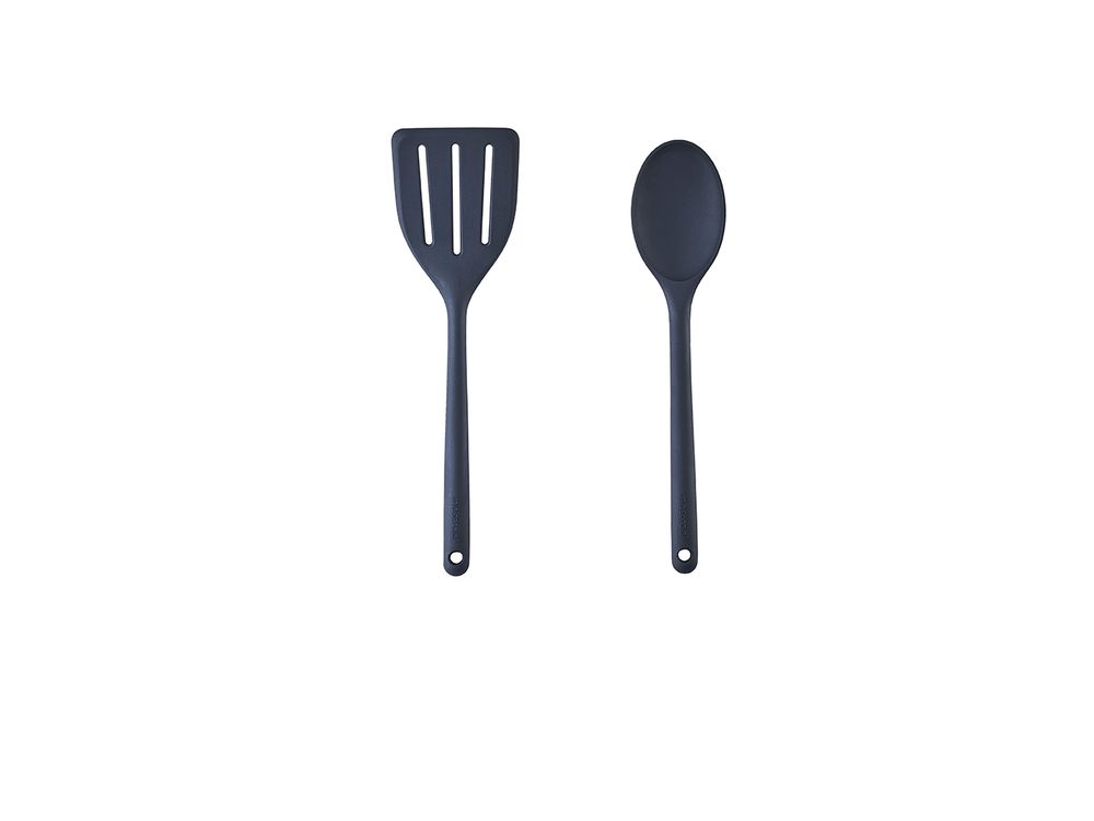 Ustensiles de cuisine - SPATULE RETOURNEUR TOUT SILICONE -NOIR - M&CO