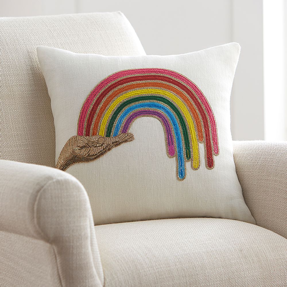 Coussins - Coussin Arc-en-ciel en Main - JONATHAN ADLER