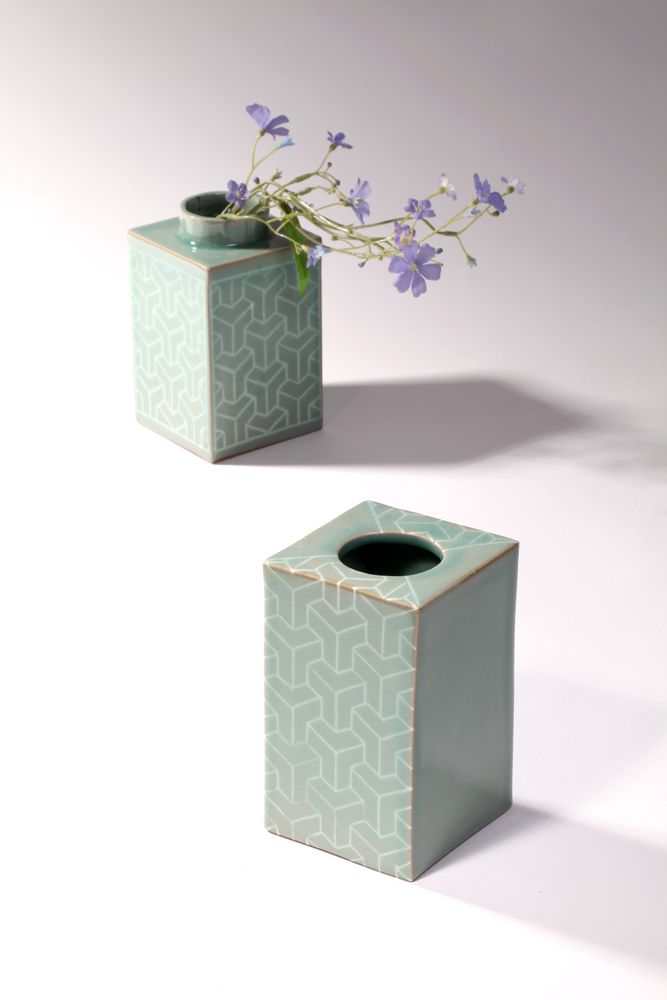 Céramique - Vase en céramique motif coquille de tortue - WORKSHOP YEONHUI