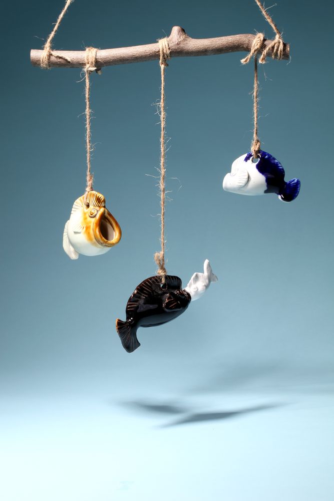 Ceramic - Ceramic Fish Hanging Mobile - HAEDAM