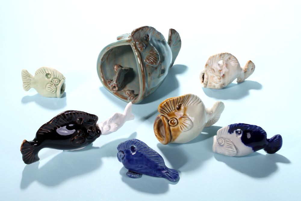 Ceramic - Ceramic Fish Hanging Mobile - HAEDAM