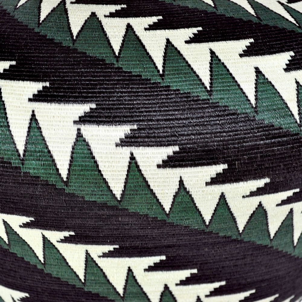 Objets de décoration - Panier Wounaan Motif plumes vertes et noires - RAINFOREST BASKETS