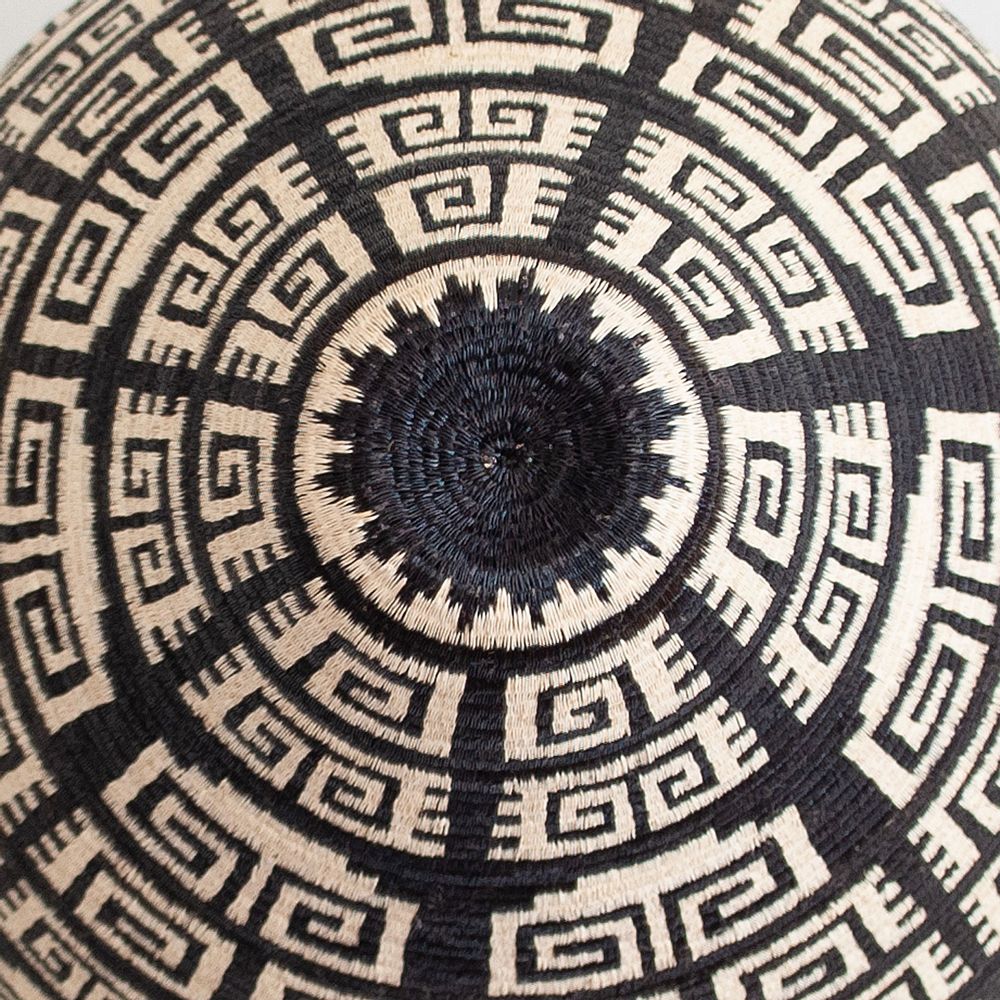 Decorative objects - Tapered Black & White Wounaan Woven Basket - RAINFOREST BASKETS