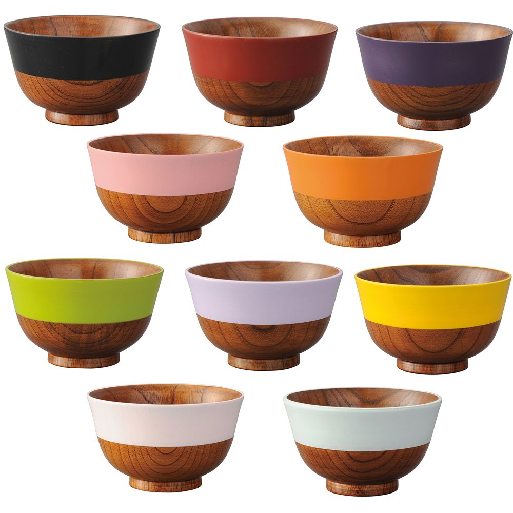 Gifts - Japanese Traditional color wooden soup bowls - HASHIFUKU