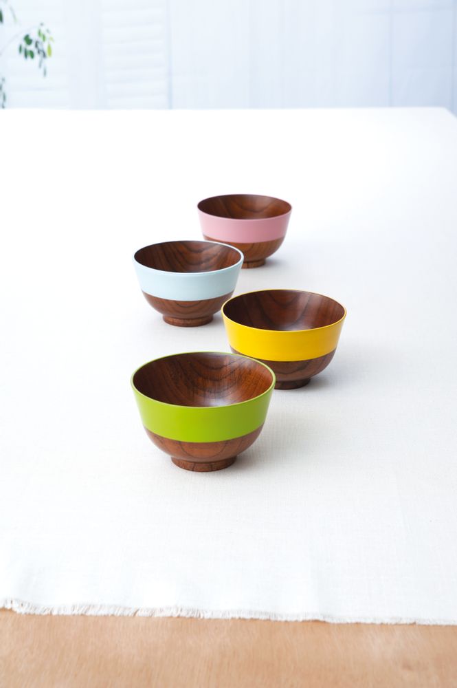 Gifts - Japanese Traditional color wooden soup bowls - HASHIFUKU