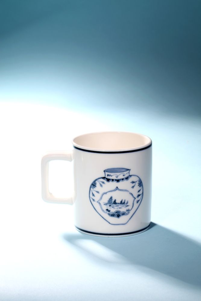 Ceramic - White and Blue Porcelain Mug 25 - ILLO ILLO