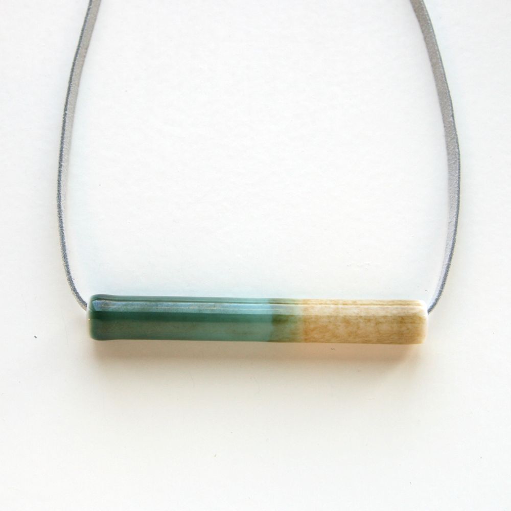 Ceramic - TUBE necklace - STUDIO INEKE VAN DER WERFF