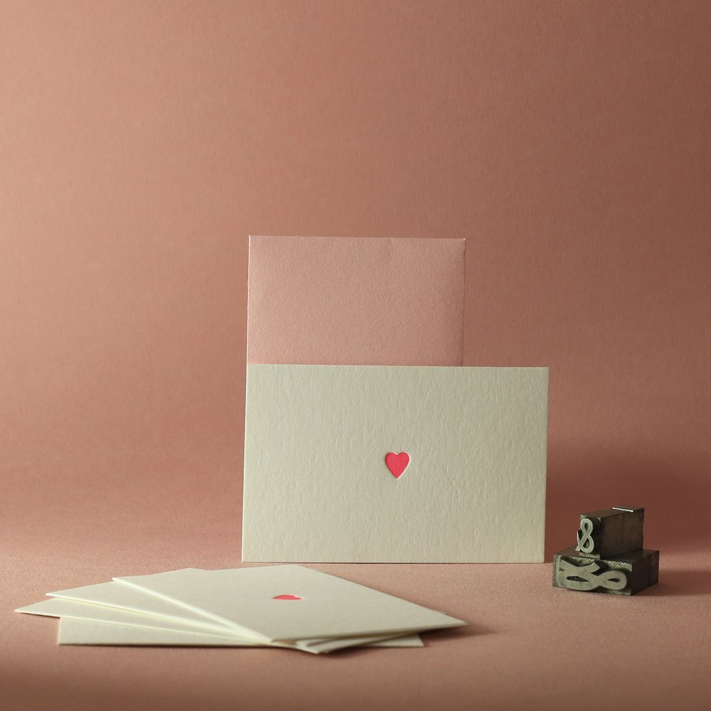 Card shop - Mini Double Cards for Small Intentions with Letterpress Envelope - PAPPUS ÉDITIONS