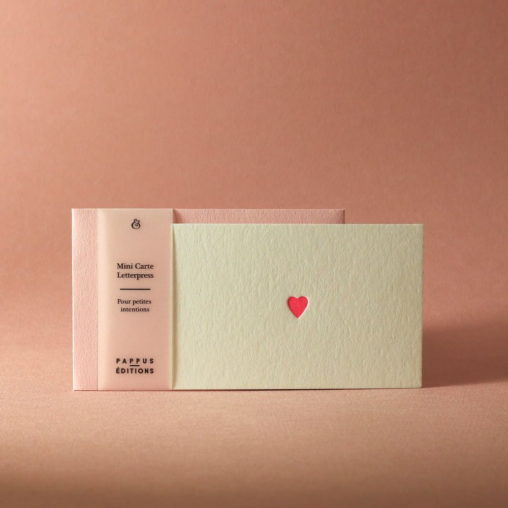 Card shop - Mini Double Cards for Small Intentions with Letterpress Envelope - PAPPUS ÉDITIONS