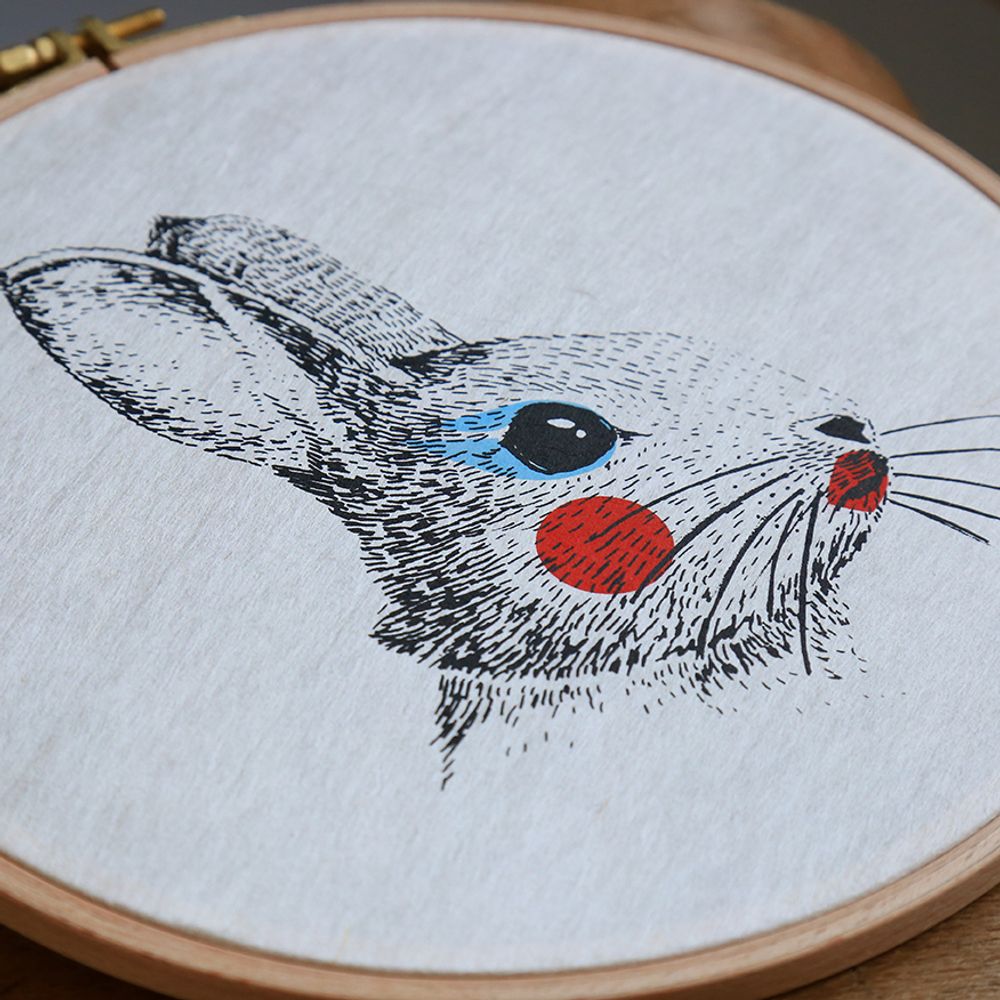 Other wall decoration - Silkscreen print on Japanese paper and embroidery drum - “Painted Animals” Dream Drum Collection - PAPPUS ÉDITIONS
