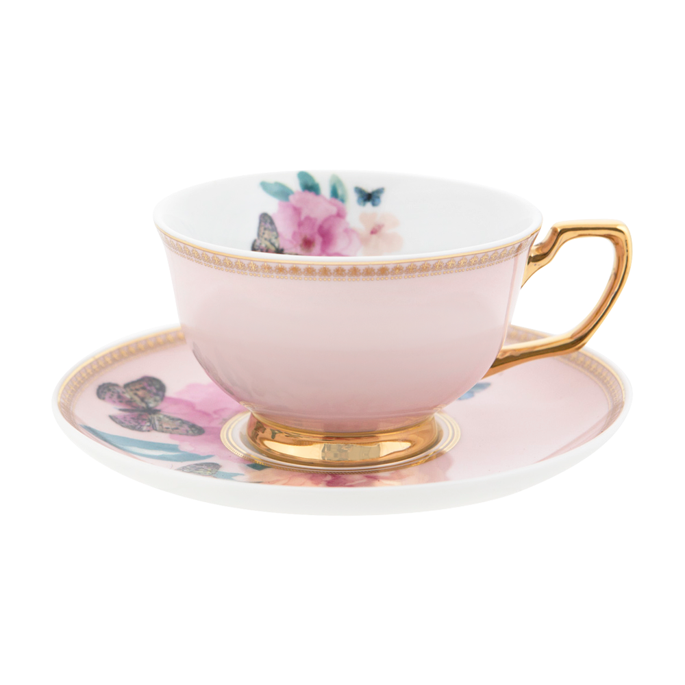 Accessoires thé et café - Butterfly Garden - Tasse à thé et soucoupe - CRISTINA RE