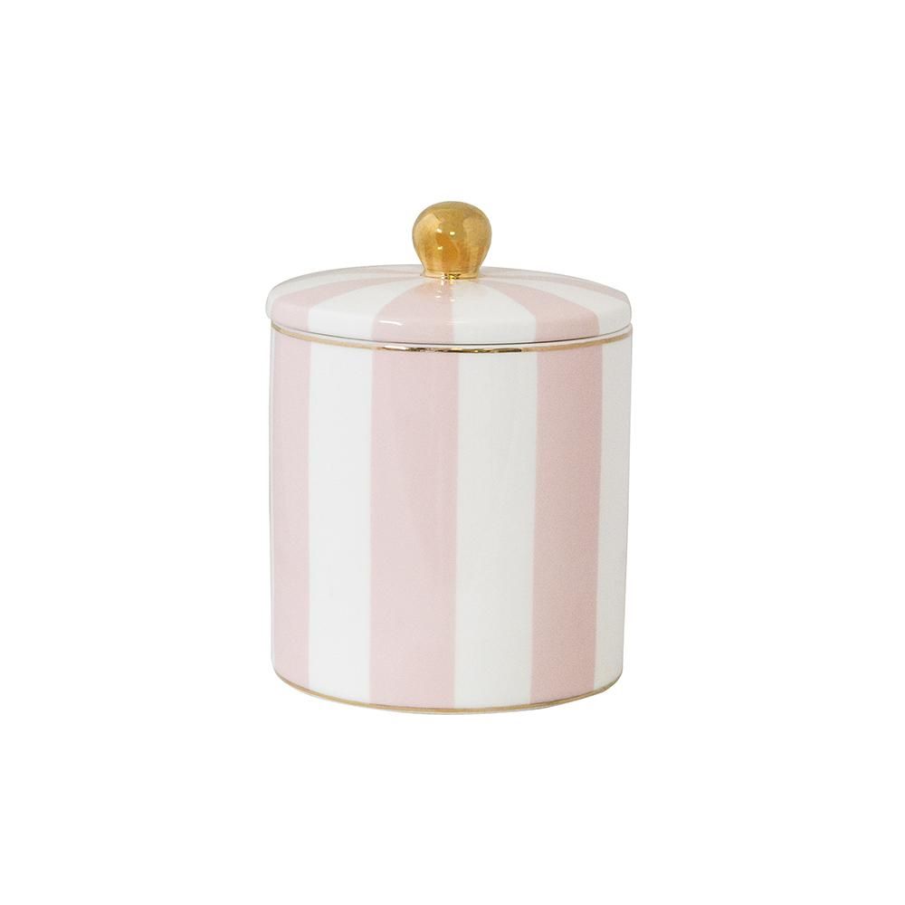 Bougies - Bougie rayée fard à joues et ivoire (Champagne fraise) - CRISTINA RE