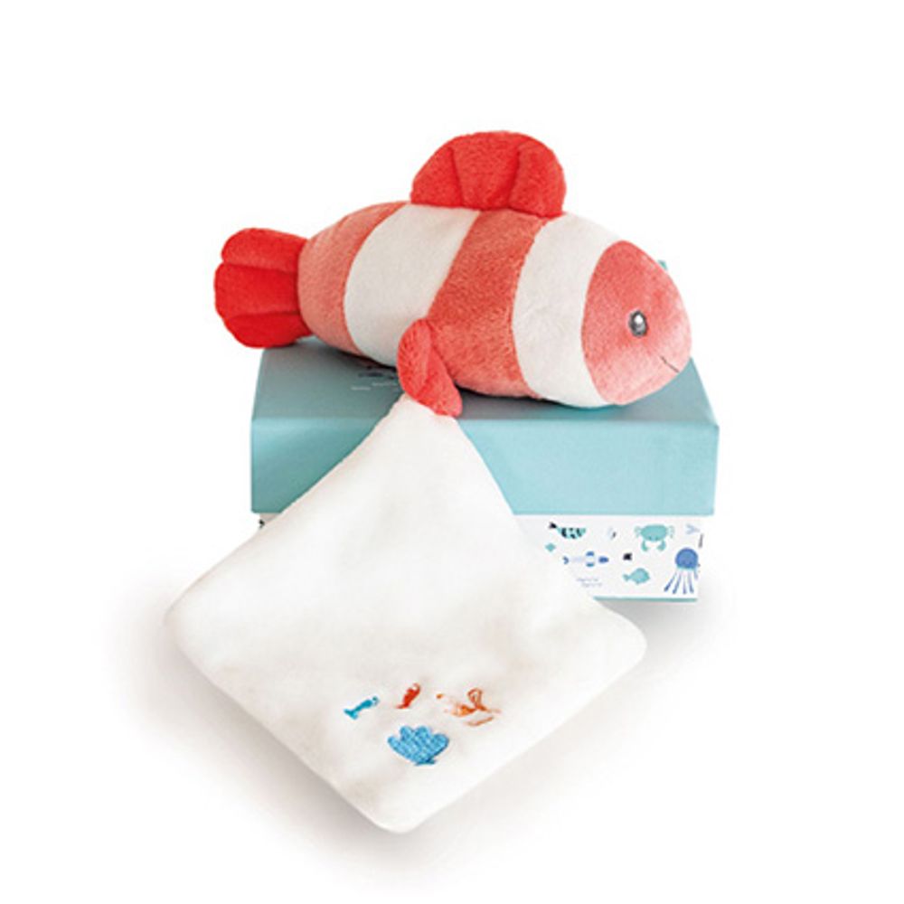 Soft toy - CLOWN FISH with doudou Coral - DOUDOU ET COMPAGNIE