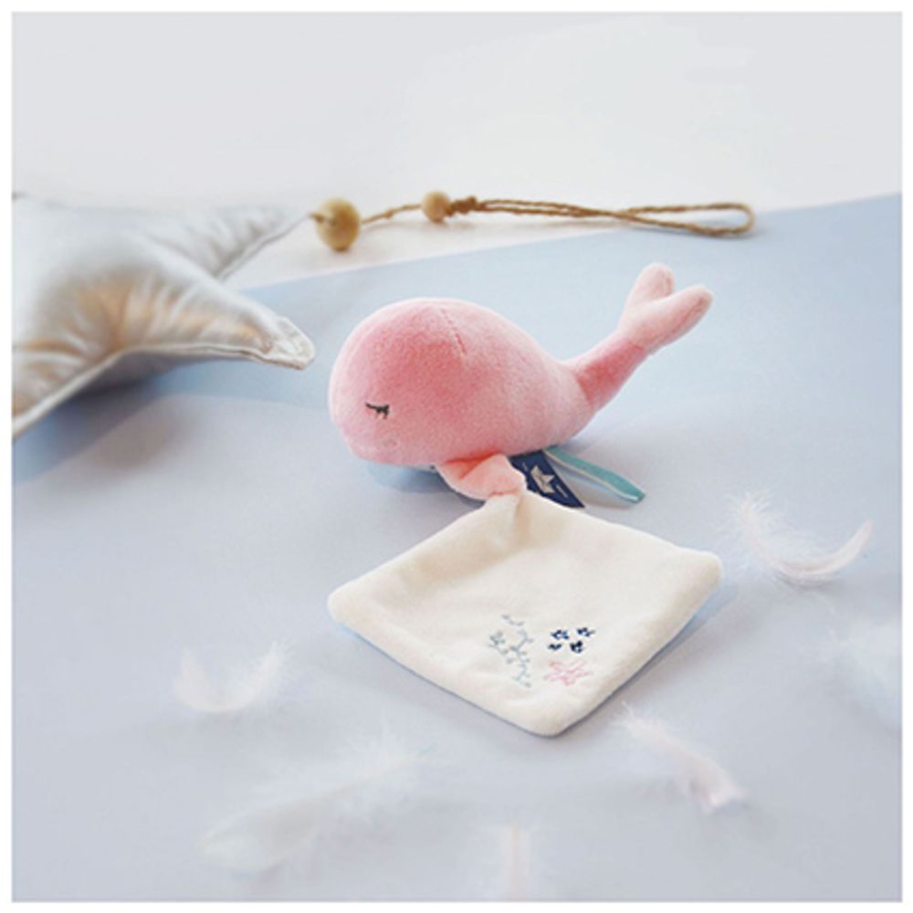 Soft toy - WHALE with doudou - blue - DOUDOU ET COMPAGNIE