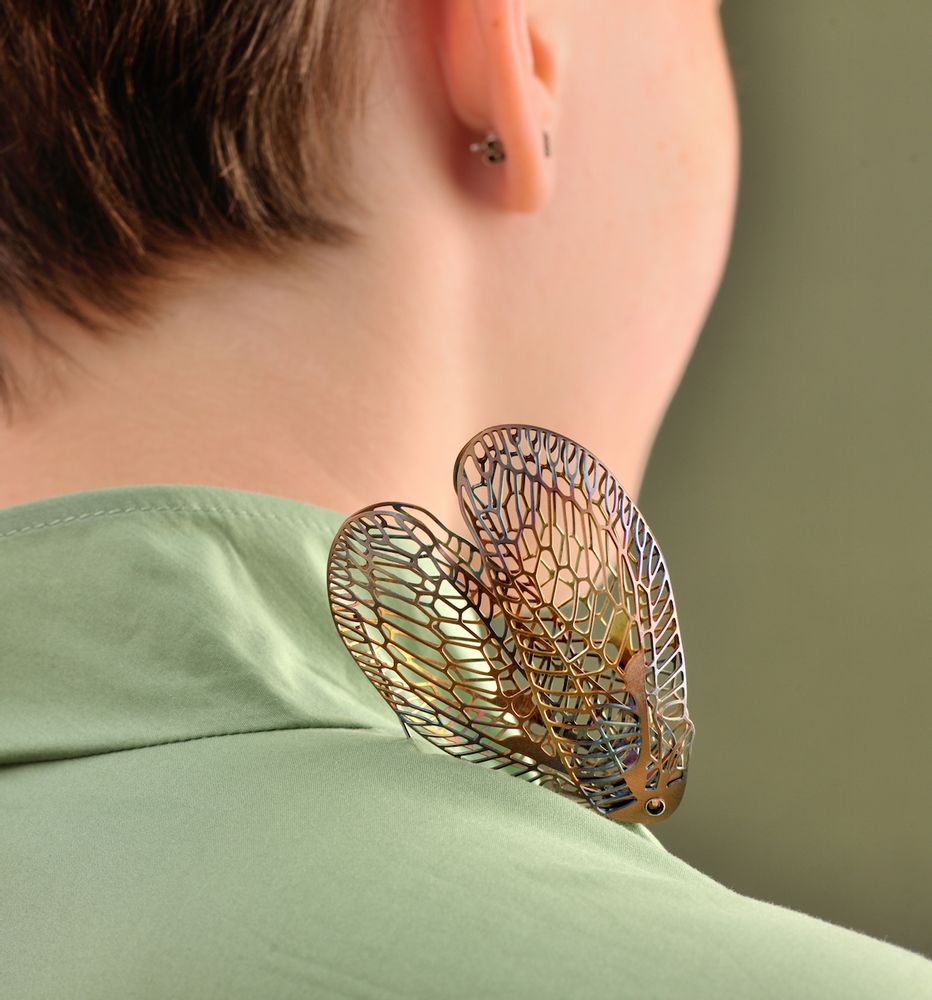 Jewelry - Brooch « DEMOISELLE AUX YEUX D'OR » - ANDREA VAGGIONE PAYSAGES INSTABLES