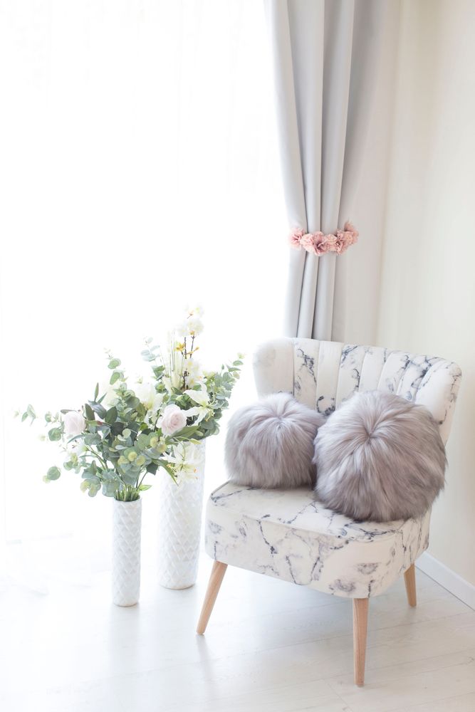Coussins - Snowball - Coussin boule en Fausse Fourrure - MAISON EVELYNE PRELONGE FRANCE