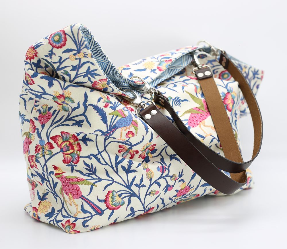 Sacs et cabas - SAC CABAS REVERSIBLE - anses amovibles en cuir - SUPPLEMENT D'AM / EPIGR'AM