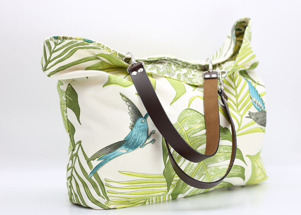 Sacs et cabas - SAC CABAS REVERSIBLE - anses amovibles en cuir - SUPPLEMENT D'AM / EPIGR'AM
