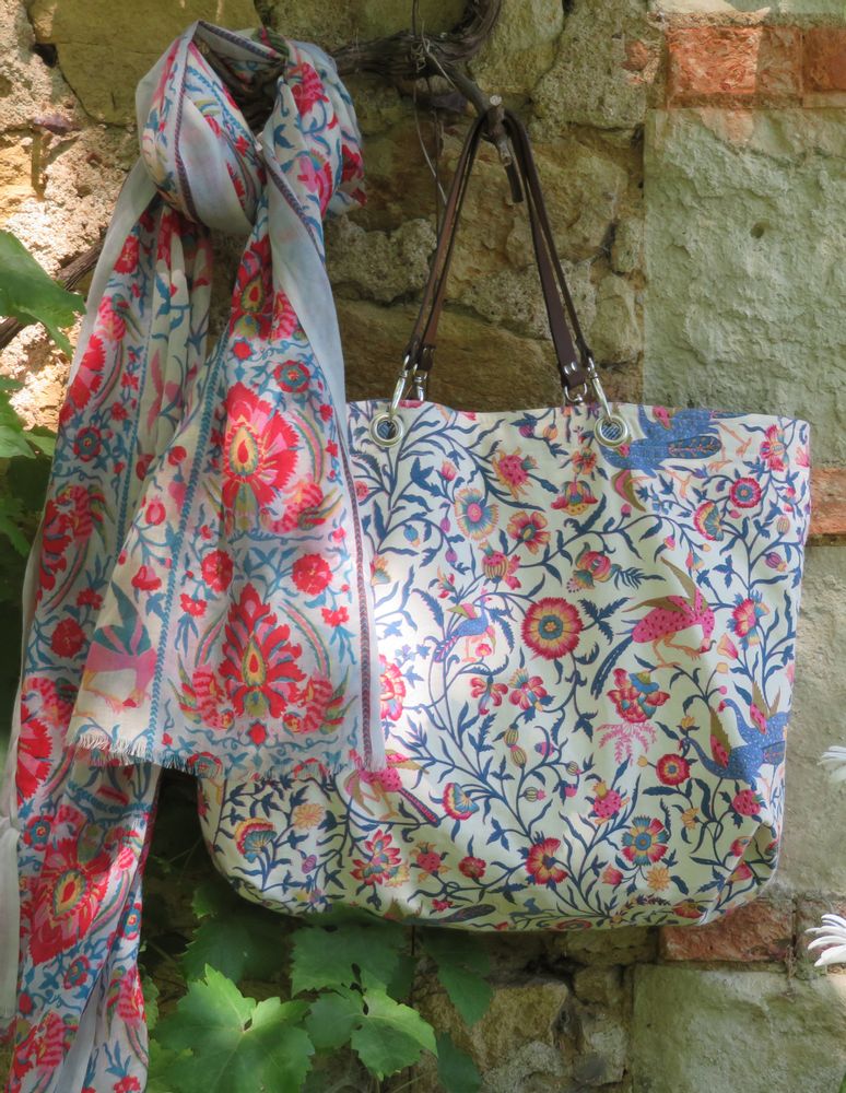 Sacs et cabas - SAC CABAS REVERSIBLE - anses amovibles en cuir - SUPPLEMENT D'AM / EPIGR'AM