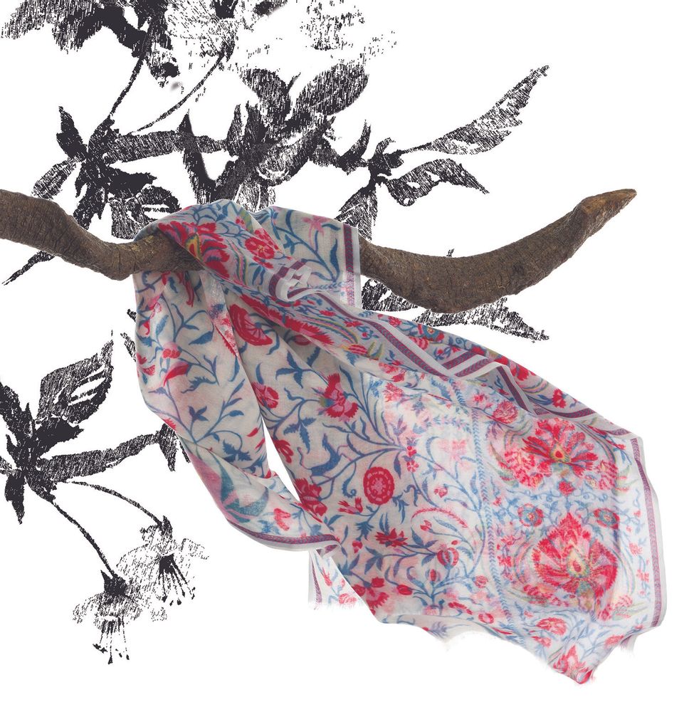 Scarves - STALE PRINTED on wool cheesecloth - SUPPLEMENT D'AM / EPIGR'AM